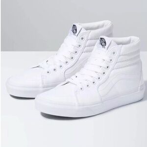 Unisex Vans Sk8-Hi Legendary White laceup high top Men Size 7 Women Size 8.5 NEW